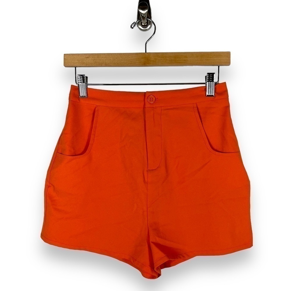 4 for $20 SALE! After Market High Waisted Shorts, Bright Orange, Size XS/S
